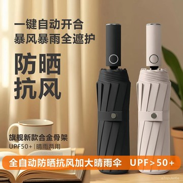 🔥下殺優質好物🔥雨傘自動大號折疊式雨傘防曬防紫外綫晴雨傘抗風遮陽傘太陽傘學生 HWEF