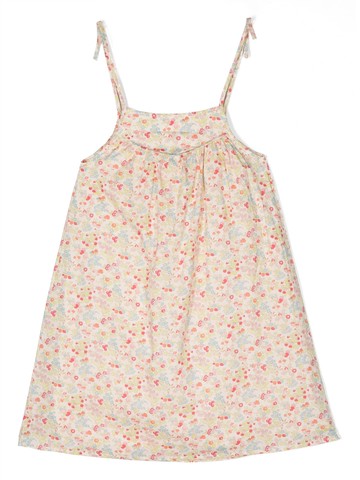 Bonton - floral-print sleeveless dress - kids - Cotton/Cotton - 4 - Neutrals