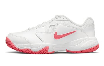GS NIKE COURT JR. LITE 2 LOW-TOP TENNIS SHOES PINK/WHITE