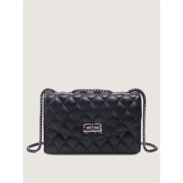 MK官網包包女2024新款時尚真皮菱格小方包高級感小香風單肩斜挎包