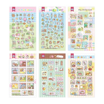 🔥臺灣出貨🔥硬糖夏日手帳滴膠3D立體貼紙拼貼郵票ins風可愛diy O7C7