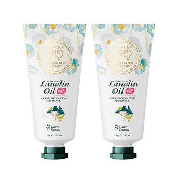 澳洲 G&M 花漾水潤綿羊油綿羊夜用護手霜含維他命E-綠野仙蹤(70g/支 2入組)