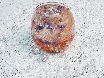 【秋意綿綿花燭杯】附茶燭四入 蠟燭材料包 可完成一個作品