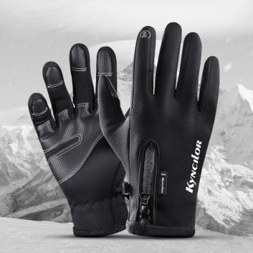 EZlife觸控保暖加絨騎行手套