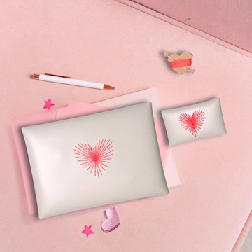 【新年福袋】DIY刺繡愛心信封式收納袋(大+ 小) ∣ 英國設計品牌