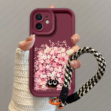 卡通粉色花朵貓咪 防摔殼 Realme 5 6 7 8 9 Pro 9i 10 10i 10T 11 PRO+ 手機殼
