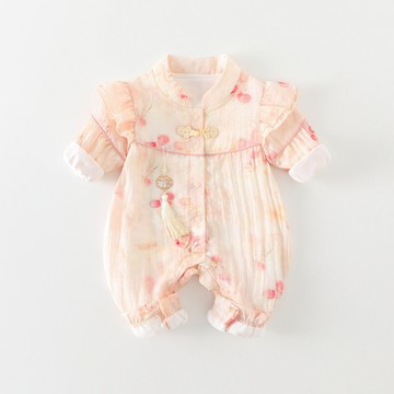 秋季嬰兒衣服0到3個月雙層外出服周歲女寶寶超萌公主連體衣秋裝批鑫弘-素時衣櫥