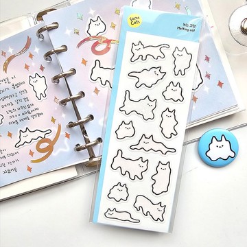 泡泡 - 融化貓 貼紙