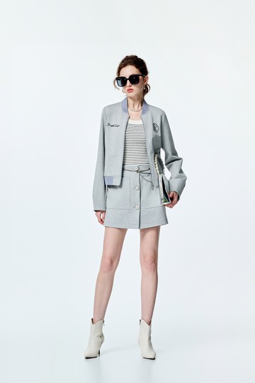 終極灰貼袋短褲裙