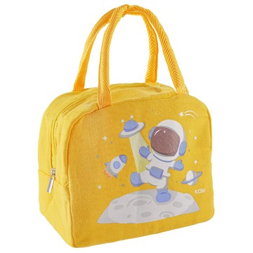 KOM 保溫餐袋  22.5 x 12.5 x 18.5cm  太空人 黃色  1個