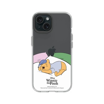 iPhone 15 Clear 透明 - 迪士尼-小熊維尼 Disney Winnie The Pooh - 枕頭上的維尼