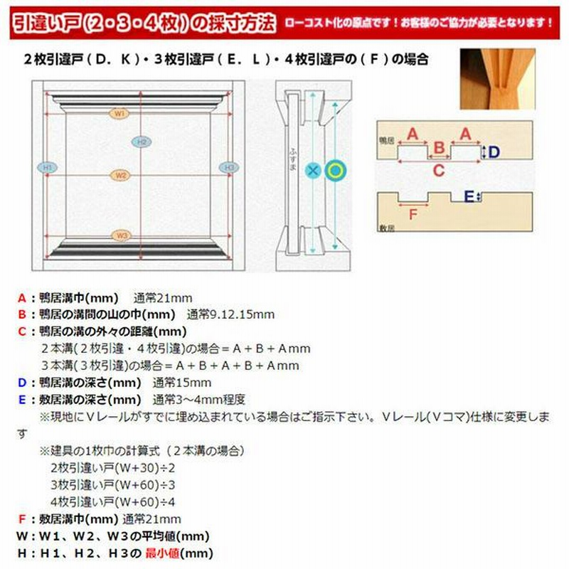 かんたん建具 室内 2枚建 引違い戸 ふすま【襖】等取替用引戸 和室