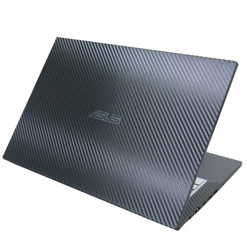 【Ezstick】ASUS P2451 P2451FA P2451FB 筆電機身貼｜黑色卡夢紋｜上蓋+鍵盤週圍貼｜