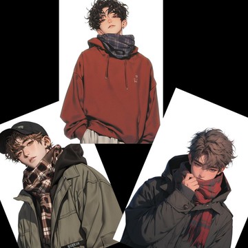 03-084 隆冬男孩拼貼