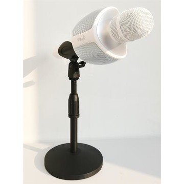 魅鳥話筒夾子無線麥克風大夾頭大蛋夾白色粉色黑色小巨蛋支架網紅