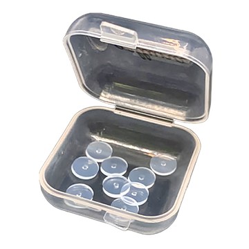 gelluna 簡約透明壓克力矽膠耳環透明墊片組 7mm 10個 + 收納盒  透明色