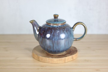 【送禮好物】240ml 紫戀 天目全釉 圓滿茶壺 鶯歌名家葉敏祥作