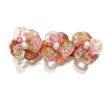 日本樹脂夏日果凍感花卉髮夾.髮飾