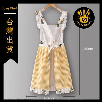 ✨️臺灣出貨✨️暖廚小築✅可開發票質量好的圍裙廚房家用2026新款時尚純棉網紅夏季薄款做飯餐飲專用