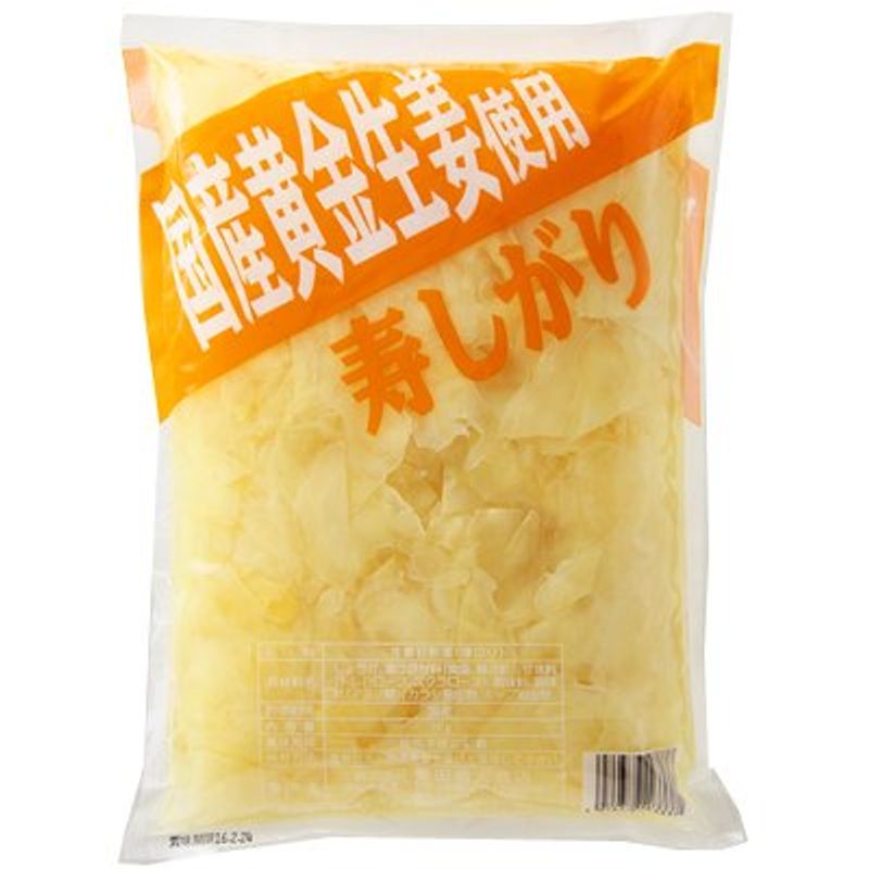 国産黄金生姜使用 寿司ガリ 1Ｋｇ 合成着色料保存料 不使用