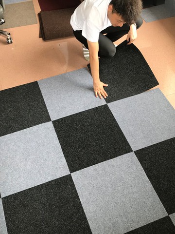 辦公室地毯大面積自粘拼接臥室客廳滿鋪北歐地毯商用防火貼地墊