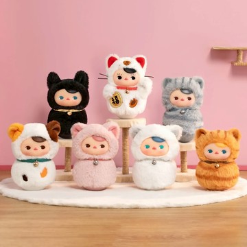 泡泡瑪特 ROLY POLY KITTY PUCKY喵 搪胶毛絨 不倒翁 公仔 盲盒 隨機一個