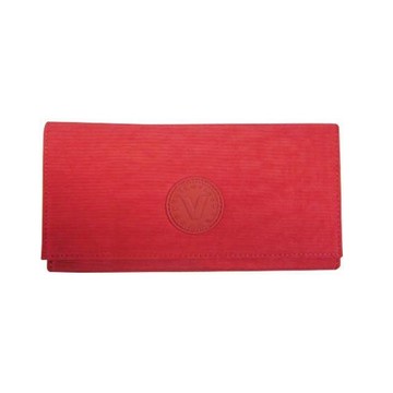 Velamtino 長型女用休閒皮夾進口專櫃防水尼龍布暗釦型三折式大容量