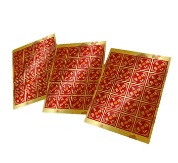 彩之舞 春節裝飾貼紙 4cm菱形(恭賀新喜、大吉大利、吉祥如意)3張/包 PTM-191 (春節貼紙)