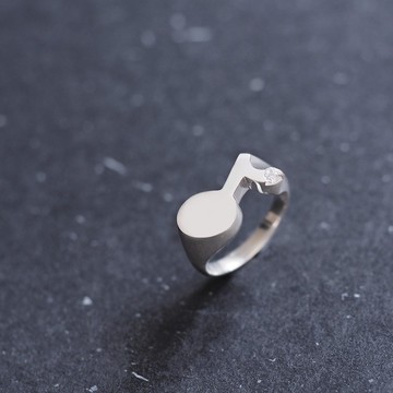 八分音符戒指銀925