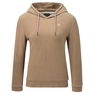 女款經典保暖連帽衫(A2PS2561W卡其/絨毛保暖/素面百搭/親膚彈性/刷絨帽T/都會休閒)