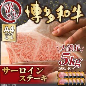 訳あり！博多和牛サーロインステーキセット 5kg (250g 2枚入り×10p)