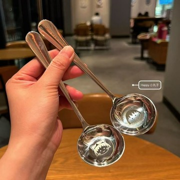 【台灣發貨🚚】湯匙✅櫻桃小丸子不鏽鋼湯匙 304不鏽鋼圓頭湯勺 食品級兒童飯勺 家用平底湯匙 兒童喫飯湯匙