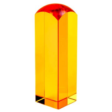 紅運當家 黃水晶印章印材 方型 1.5 x 1.5 x 6公分  1個