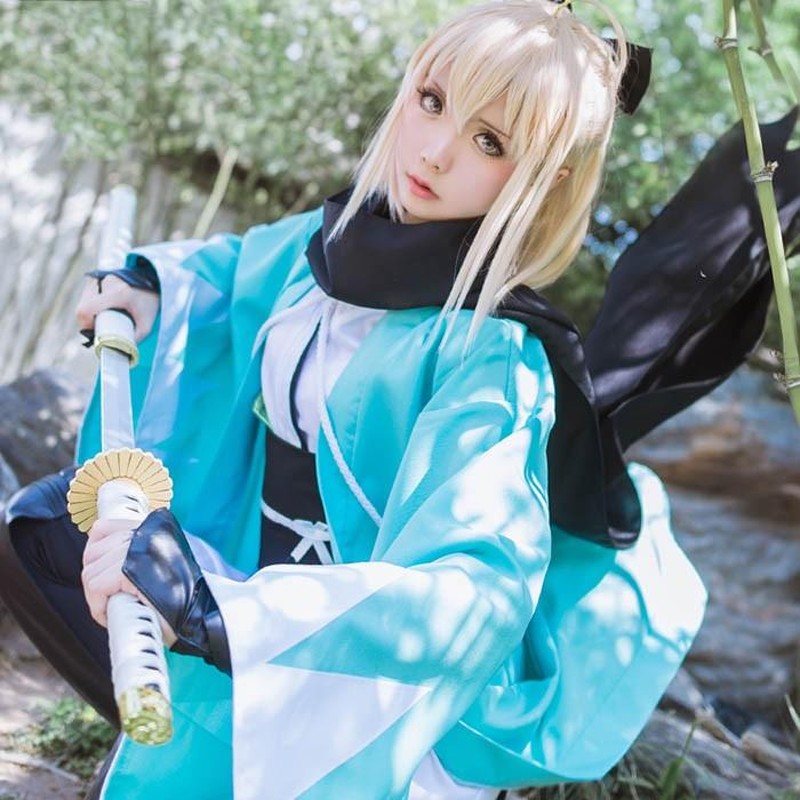 FGO 沖田総司 コスプレ 衣装 L Fate Grand Order 風 桜セイバー 桜saber 沖田総司 FGO コスプレ