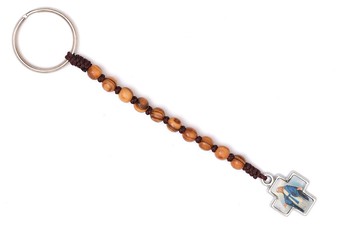 聖母無染原罪 十字架玫瑰經聖珠 橄欖木 多用途掛飾 8270006