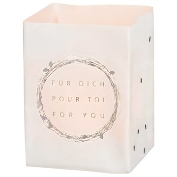 rader 紙袋 + 玻璃燭台組 予你  白色