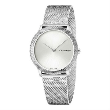 Calvin klein 卡文克萊 Minimal系列(K3M22T26) 簡約重溫復古腕錶/銀 35mm｜樂天領券現折★全館特惠中★指定刷卡回饋10%
