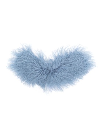 P.A.R.O.S.H. - shearling-collar scarf - women - Goat Fur/Polyester - S - Blue