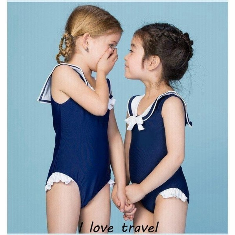 子供水着 スクール水着 女の子 セーラーカラー サロペット 水着 オールインワン School スイムウェア レトロ風 水着 着やすい 速乾キッズ用 80 150cm 通販 Lineポイント最大0 5 Get Lineショッピング