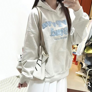 ＊ORead＊學院風復古複合連帽衛衣上衣(灰色M~2XL)