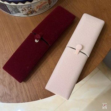 👜 化妝收納包 👜长方形项链收纳盒女精致高级感迷你便携式耳钉环饰品珠宝盒多功能
