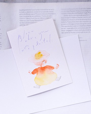 心意卡 - 綻放 | 鼓勵卡 | 水彩女孩插畫 | dodolulu