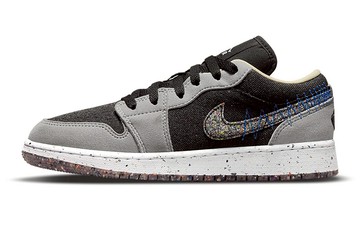 JORDAN 1 LOW SE CRATER GREY BLACK GS