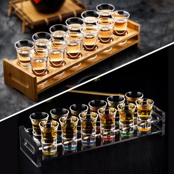 12杯水晶玻璃白酒杯一口杯烈酒杯云吞杯酒吧ktv洋酒雞尾酒杯套裝