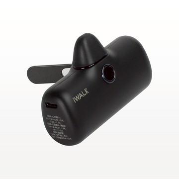 【古敬有限公司】iWALK 五代PRO 支架快充版 直插式行動電源 18W / 5000mAh / Lightning / 雅黑