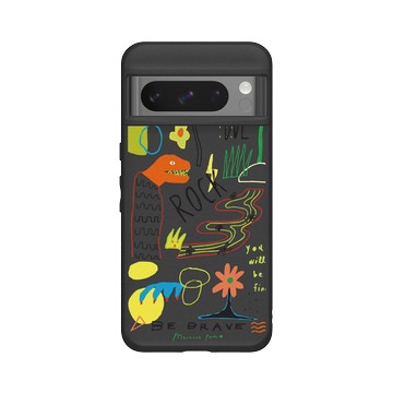 Pixel 8 Pro SolidSuit 黑 - MacaronToe 馬卡龍腳趾 - 勇敢一點 We Rock