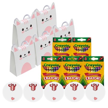 Kinder Mom 幼兒園生日禮物 Crayola 8色蠟筆 5入組  粉紅色  1組