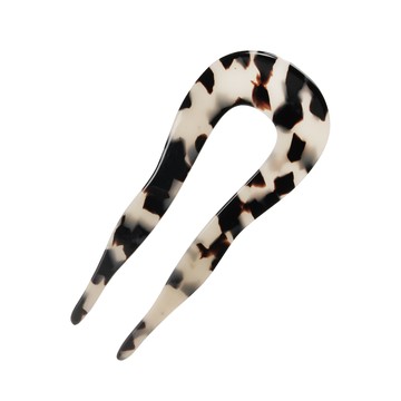 FRANCE LUXE 馬蹄型醋酸纖維長髮簪〈象牙琥珀〉