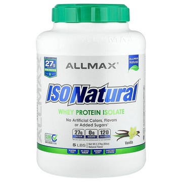 ALLMAX, ISONatural™，分離乳清蛋白，香草味，5 磅（2.27 千克）