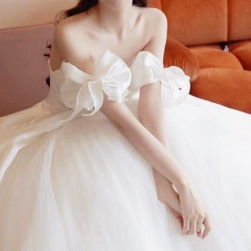 新娘結婚小袖子 可愛歐根紗裝飾袖子抹胸婚紗配飾